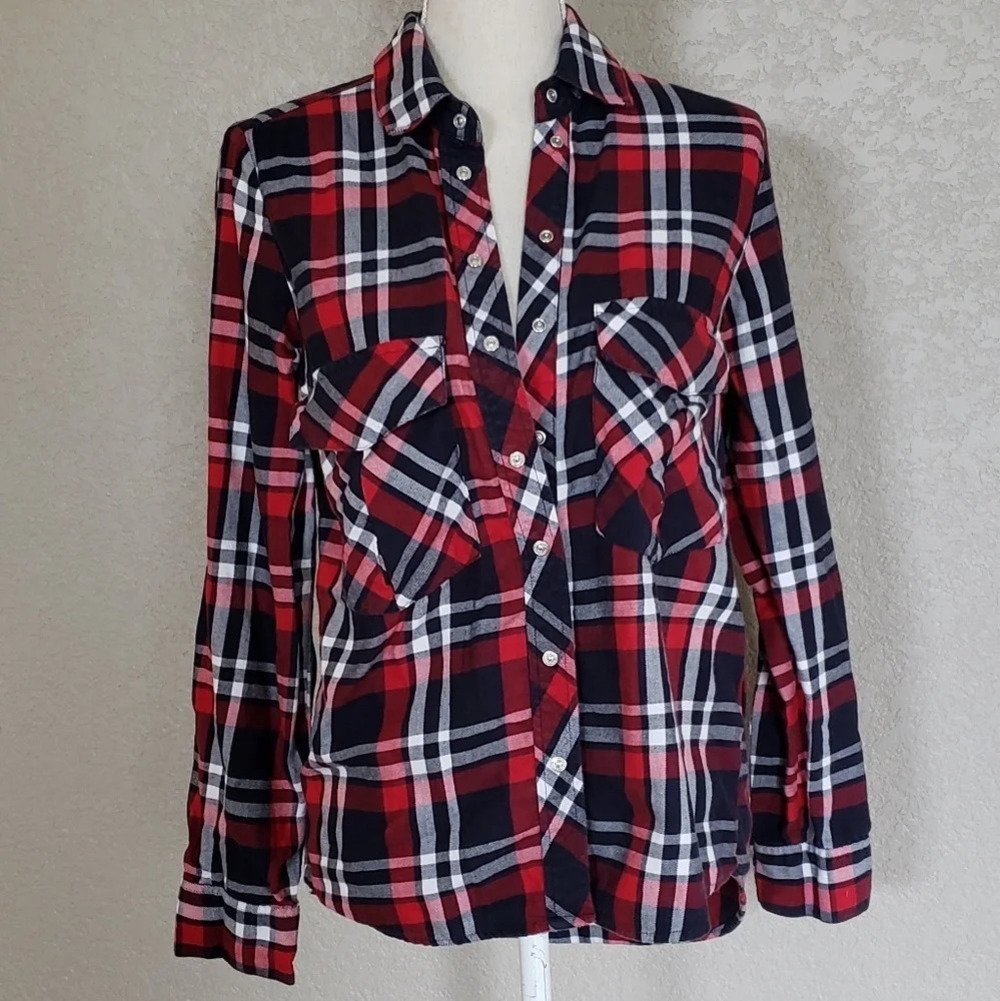 Zara Flannel snap button